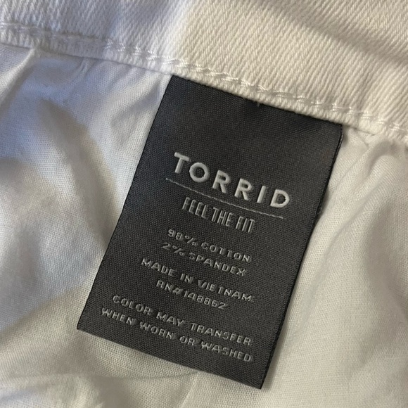 Torrid White Wide Leg Jeans High Waist 26S - Picture 4 of 9